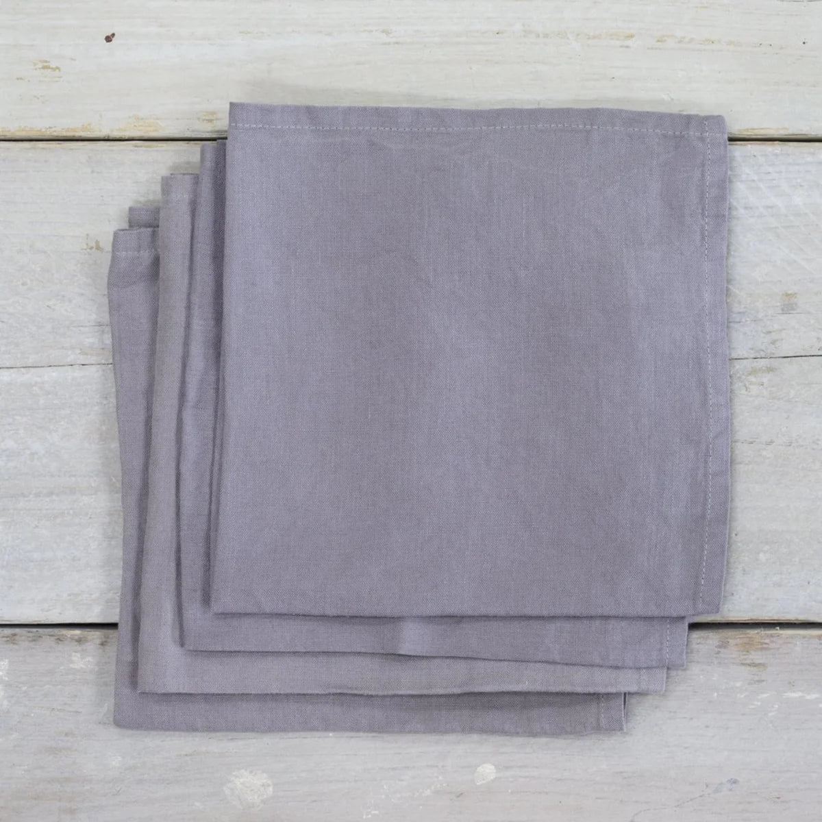 Linen Napkins - Set of 4 - Pewter Grey