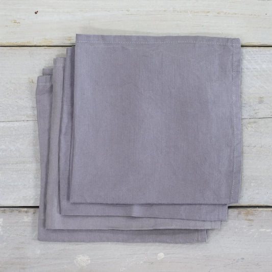 Linen Napkins - Set of 4 - Pewter Grey