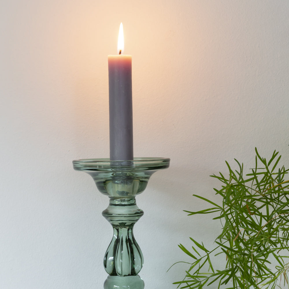 Glass Candle Holder - Sea Green