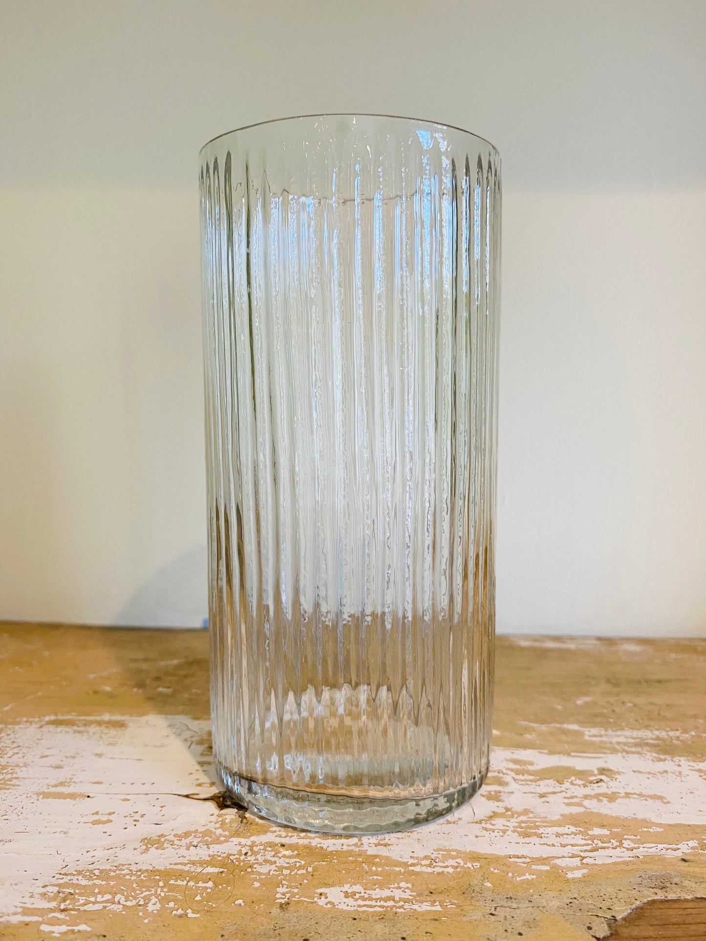 Slim Ribbed Vase